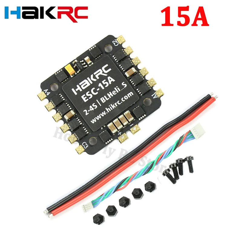 HAKRC BLHELI_S Mini 15A 4 in1 Brushless ESC 2-4S 20x20mm for RC FPV Racing Drone