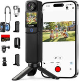 C300 Pocket Vlog Camera,4K Small Action Cam with Dual Touch Screens, 6-Axis Anti