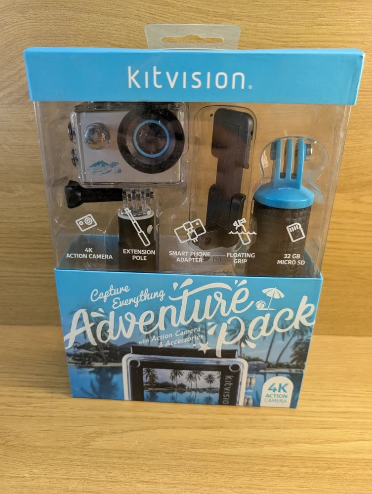 Kitvision 4K  Action Camera Adventure Pack - Silver