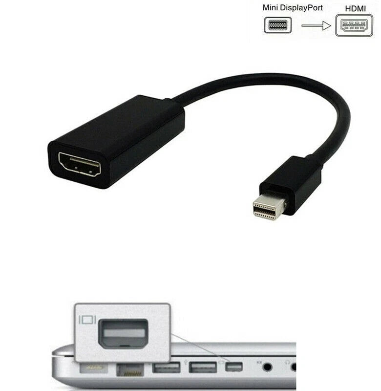 Mini DP Display Port Thunderbolt To HDMI Adapter Cable for Macbook Lenovo Dell
