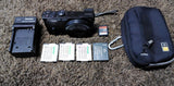 Panasonic Lumix DMC-ZS40 Black + 4 Batteries + Charger 8gb Card Case  TESTED