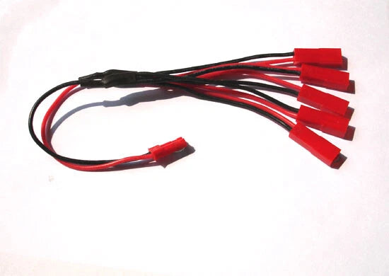 JST 1 to 5 LiPO Balance Charger Battery Male to Female adapter 20cm wire 2 set