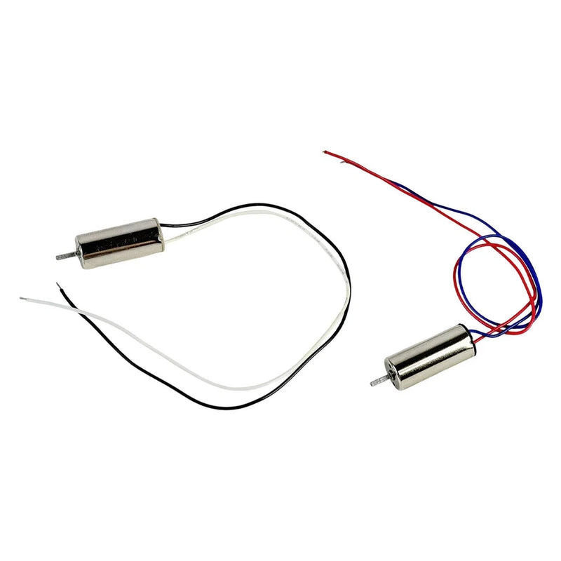 Coreless hollow-cup drone motor set, two DC cylindrical motors with wire leads