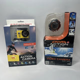 4K Wi-Fi Action Camera ?C Waterproof, Wireless,  & 1080HD Action Camera Lot of 2