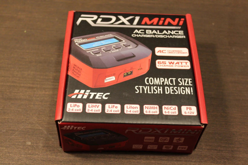 Hitec RCD Inc. RDX1 Mini AC Charger HRC44295 For Lipo/LiIon/NiCd Etc Batteries Battery