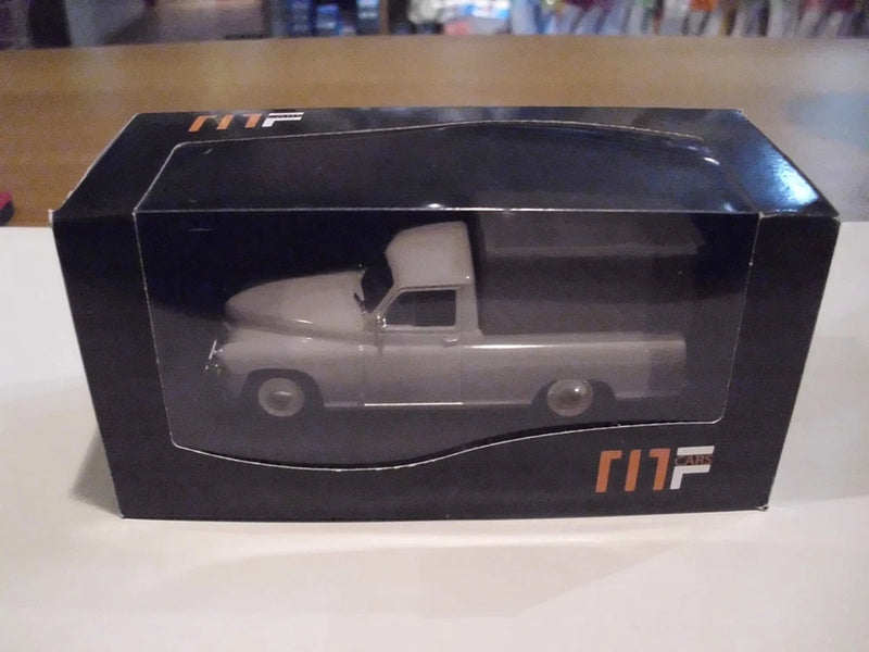MF Models grey pickup truck model in clear display box