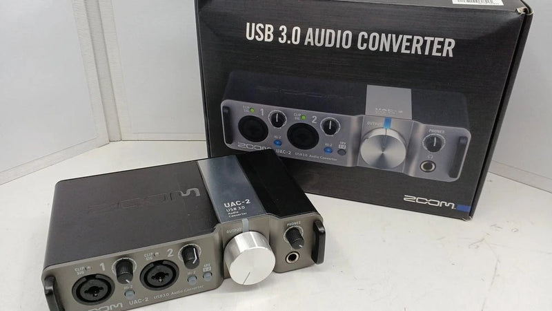 ZOOM UAC?2 USB 3.0 Audio Converter Interface 2?in?2?out Mic Preamp Used