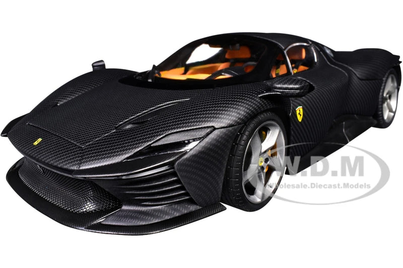 FERRARI DAYTONA SP3 CARBON FIBER "50 YEARS" 1/18 DIECAST MODEL BY BBURAGO 16921