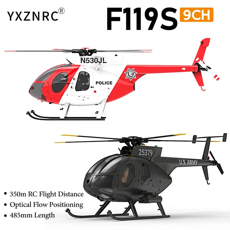 YUXIANG F119S(MD500) 9CH GPS Optical Flow Hovering Open Window RC  Helicopter