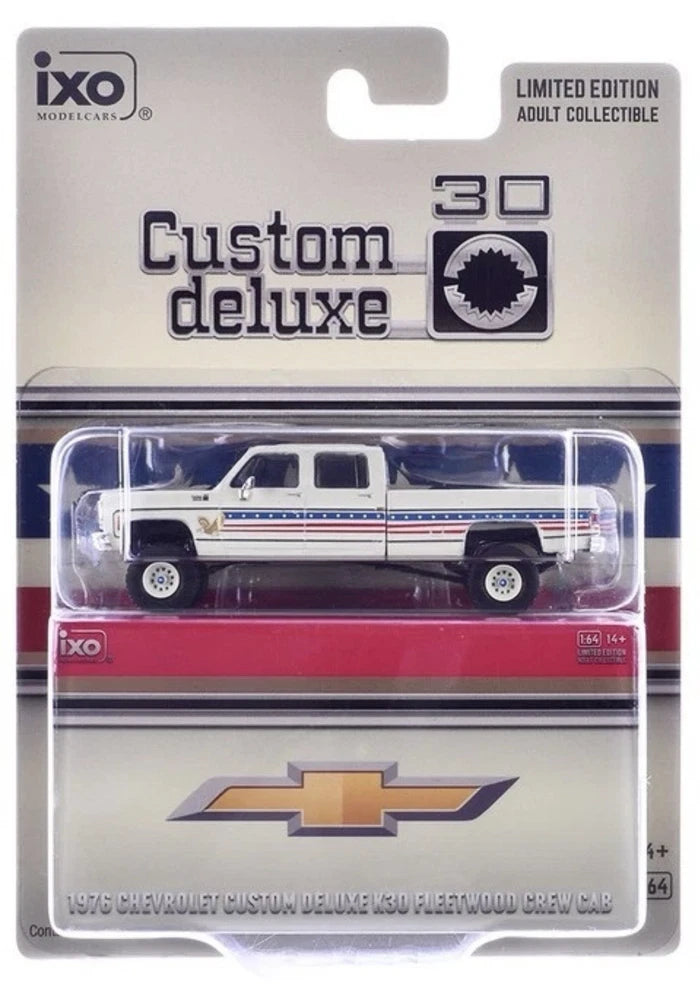 IXO MODELS 1976 CHEVY CUSTOM K30 DELUXE SQUAREBODY JULY 4TH EXCLUSIVE 1:64 SCALE