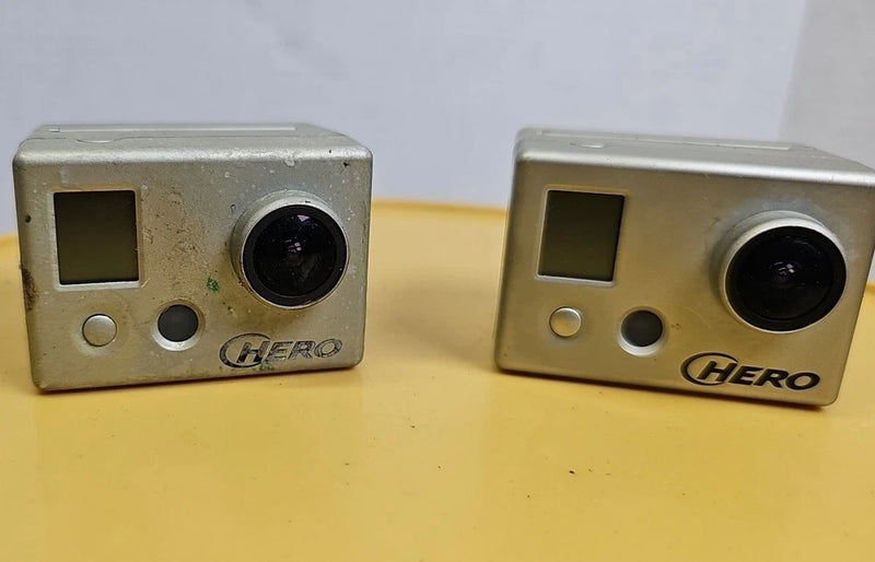 Lot of 2 GoPro HERO 1st Gen Camera YHDC5170 With LCD Screens- Parts/Repair