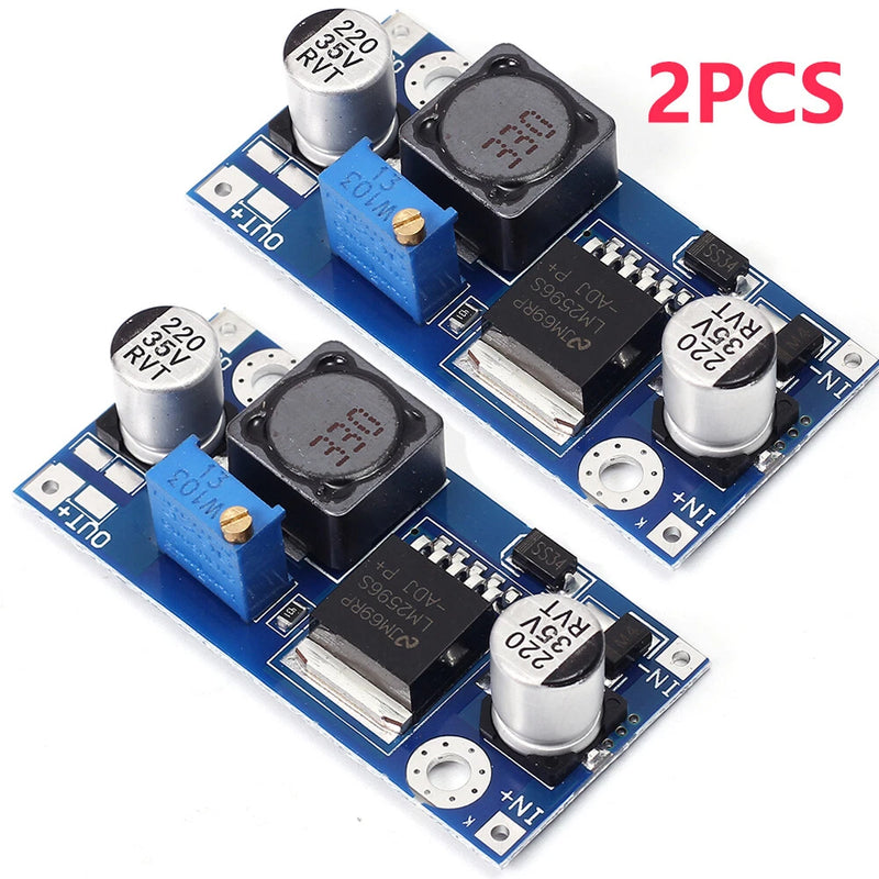 2PCS DC-DC Buck Converter Step Down Module LM2596 Power Supply Output 1.23V-30V