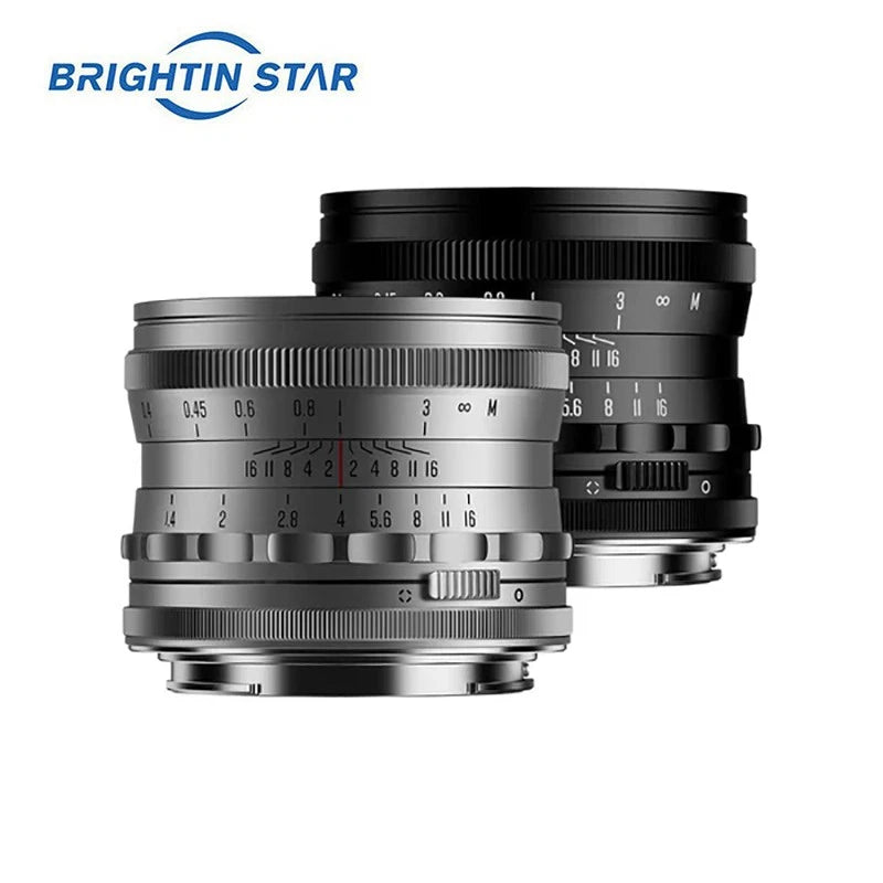 Brightin Star 35mm F1.4 MF Manual Focus Full Frame Lens for Fujifilm X X-H1 X-T2