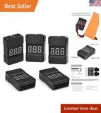 5Packs 2in1 1-8s Lipo Li-ion Battery Voltage Tester Check, Monitor RC Low-Vol... Battery