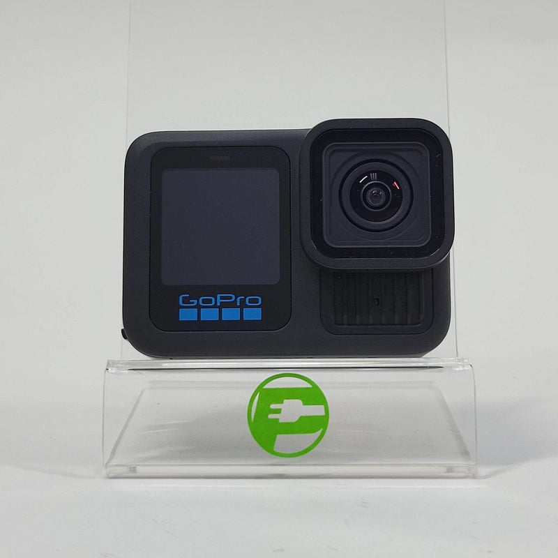 GoPro Hero13 waterproof action camera with front lens and back screen, black