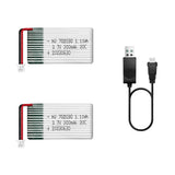 HAWK'S WORK 2 Pcs 3.7V Lipo Battery, 300 mAh Rechargeable Lithium Polymer Batter Battery
