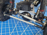 RC front steering servo mount stay kit with black bracket and metal linkage bars