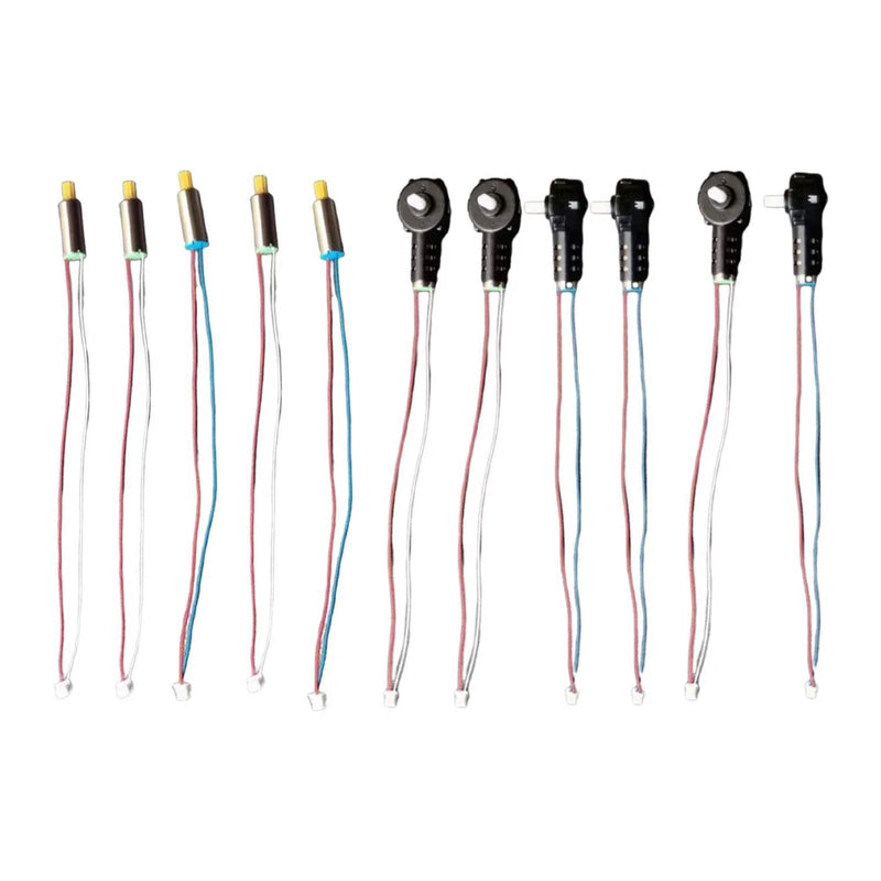 RC quadcopter motor replacement set with wired leads and mounting bases