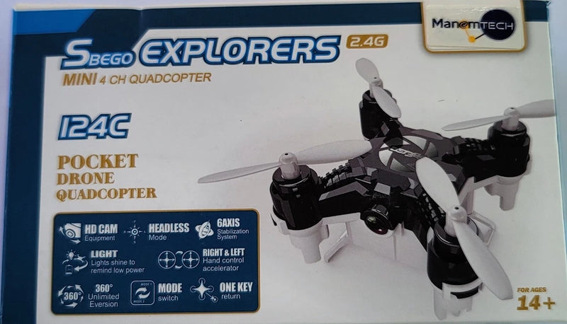 Mini quadcopter drone box with HD camera, headless mode, 2.4G