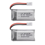 2PCS 400mAh 3.7V Li-po Battery 802035 XH2.54 plug For Hubsan X4 H107 H107d drone