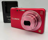 Panasonic LUMIX DMC-FH8 16.1MP Compact Digital Camera Red 5x Optical Zoom Used