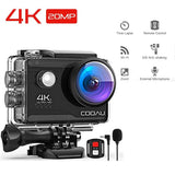 COOAU 4K HD 20MP 1080P Waterproof Sport Action Camera WiFi EIS Video as Go Pro