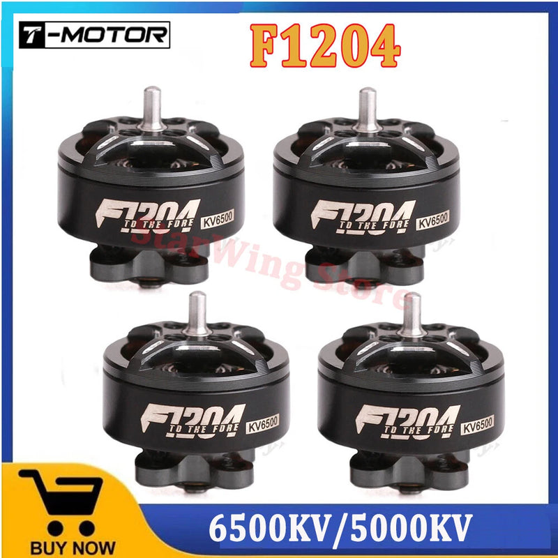 Black micro brushless RC motors with silver shafts, labeled 6500KV and 5000KV