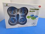 Thunder Glow Drone, Remote Control Quad-Copter With Lights R/C Flying Kids Blue