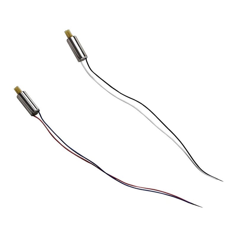 Pair of small dc motor replacement modules with gold terminals and black/red wires