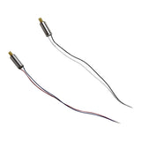 Pair of small dc motor replacement modules with gold terminals and black/red wires