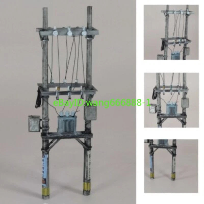 Diorama 1:64 Scale Transformer Model Power Pole Railway House Scene Accessories