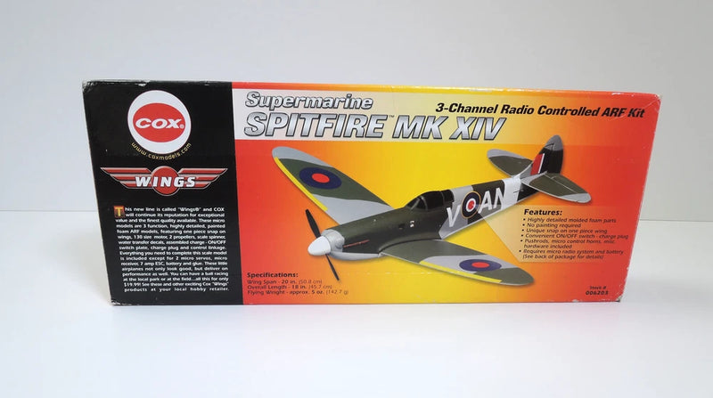 COX WINGS Supermarine SPITFIRE  3 Channel ARF RC Plane Kit