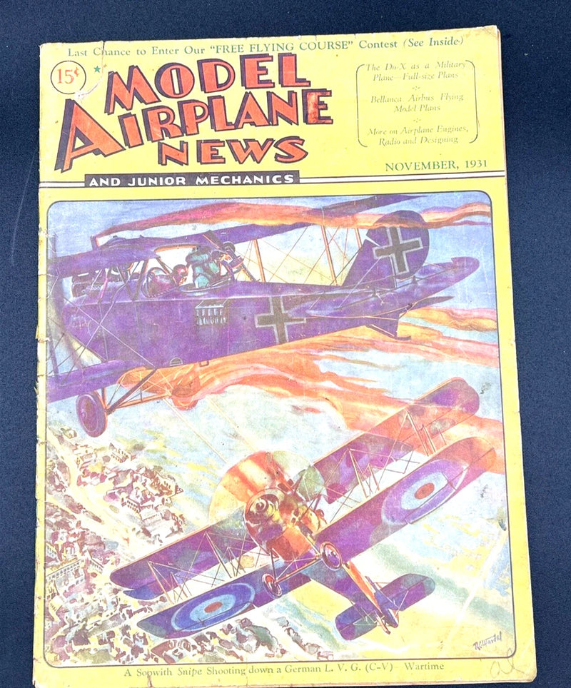 VTG Model Airplane News Magazine Nov 1931 Aviation Hobby History Collectible RCL