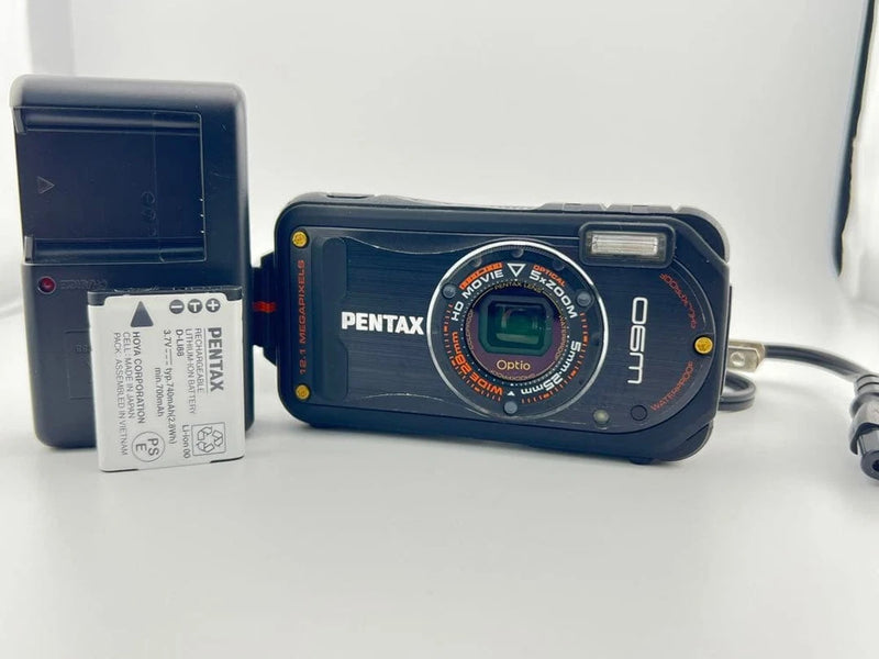 PENTAX Optio W90 Waterproof Digital Camera Tested Excellent Condition