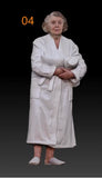 1/18 1/24 1/43 1/64 1/87 Miniatures Bathrobe Old Lady Scene Prop Figure For Cars