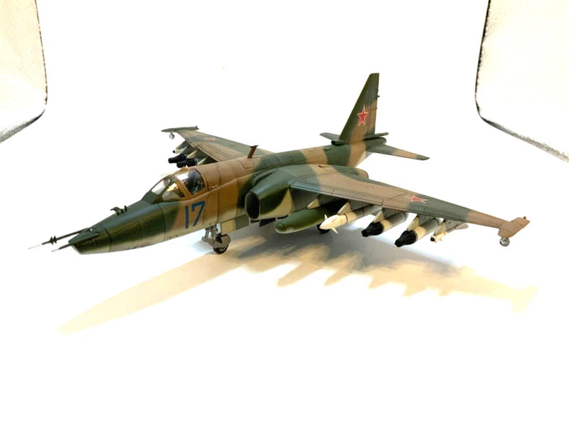 Camo military jet model with red star and '17' markings
