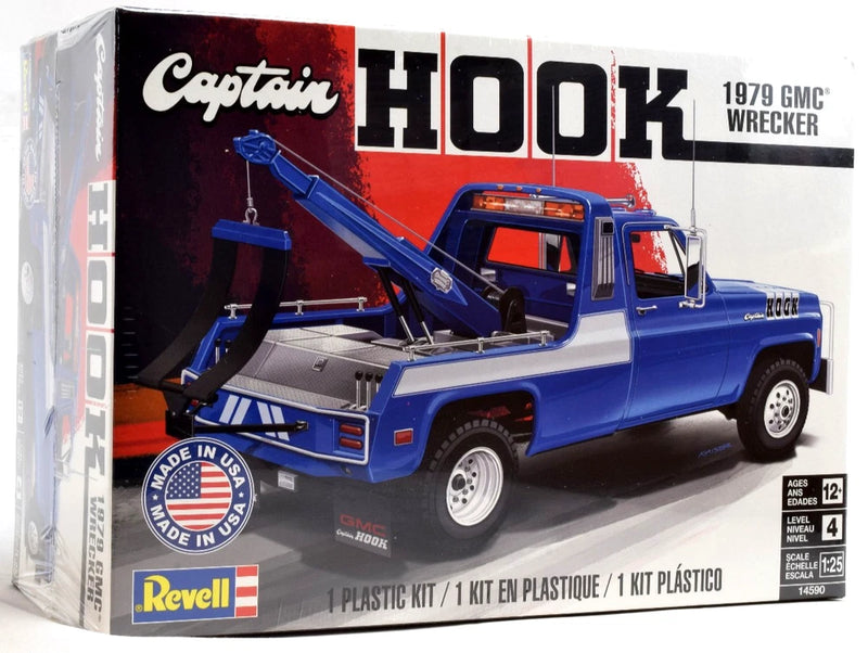 Revell 1979 GMC Wrecker "Captain Hook" Tow Truck 1/25 Scale Model Car Kit 14590