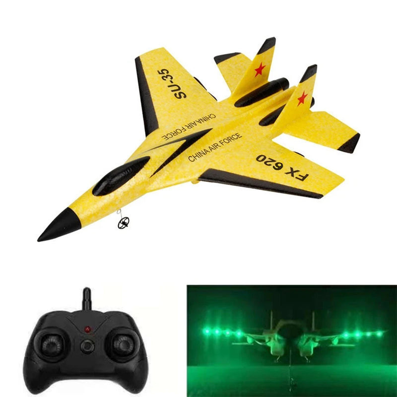 SU-35 Yellow RC Plane 2.4G Remote Control Airplane Glider 2CH EPP For Beginners