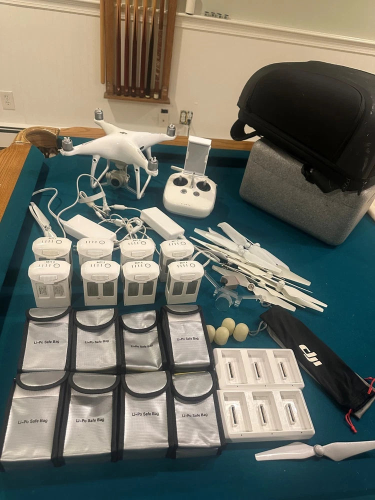 Professionally-Owned  DJI Phantom 4 Pro 4K Camera Drone - White