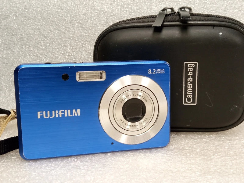 Vintage Fujifilm Digital Camera FinePix J12 8.2MP Blue (Tested and working)