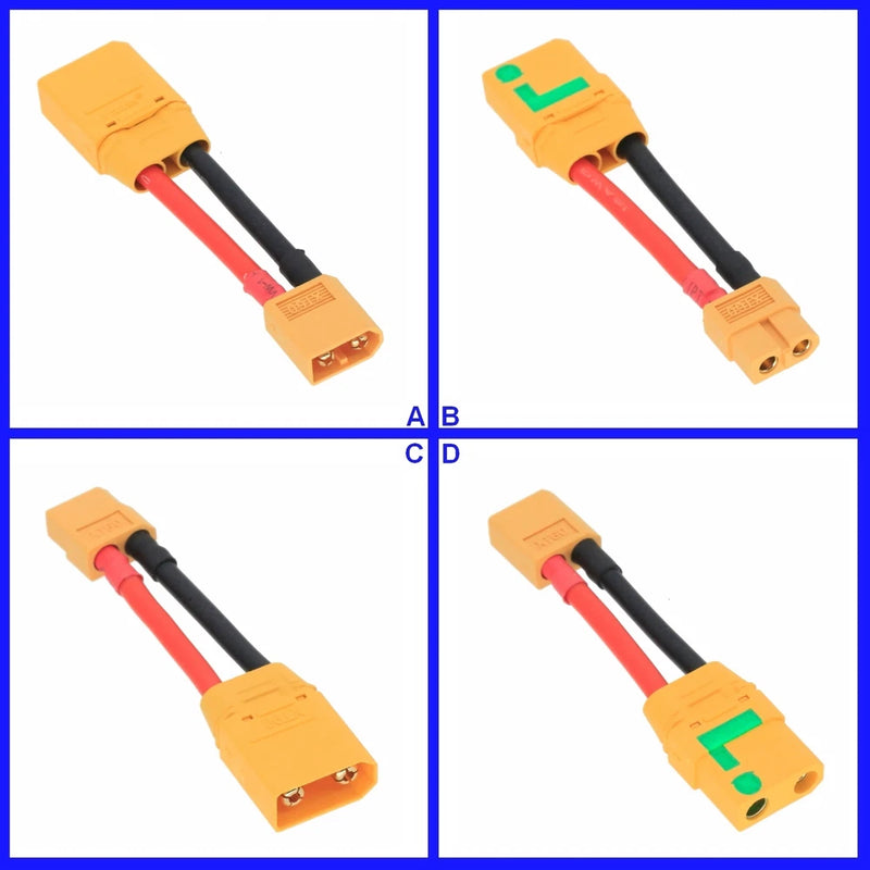 XT90S XT90-S Anti Spark to XT60 12AWG 2inch Cable Adapter For RC Battery FPV UAV