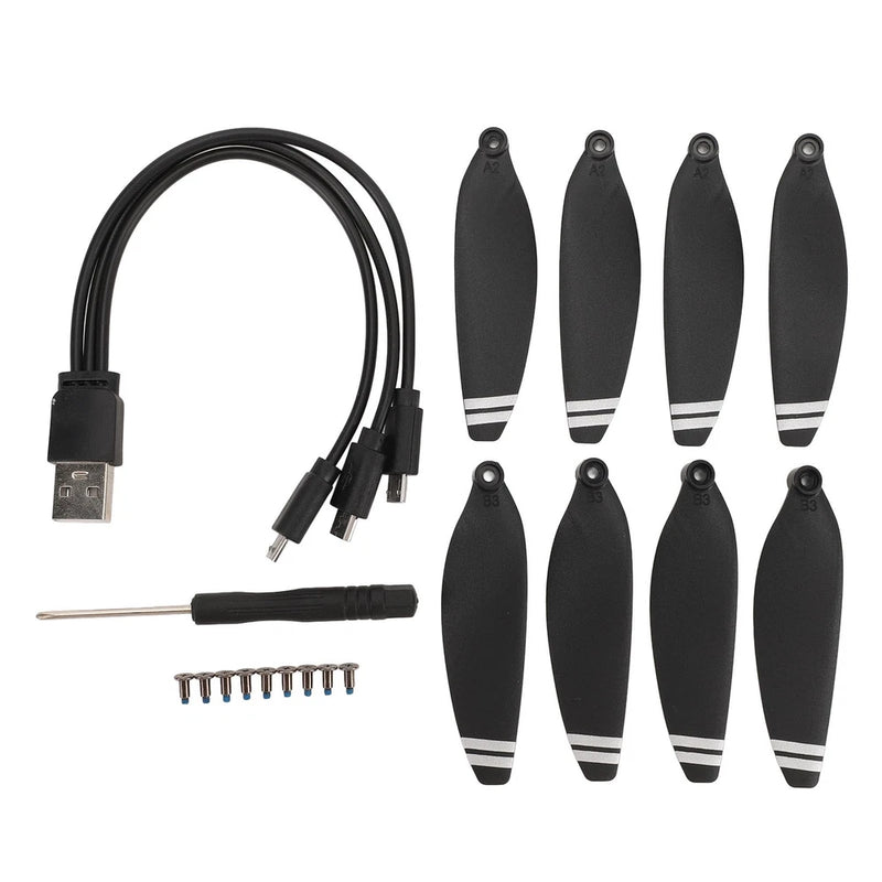 8PCS Drone Propellers Plastic 2.8 Inch Lightweight Quiet RC Drone Propeller
