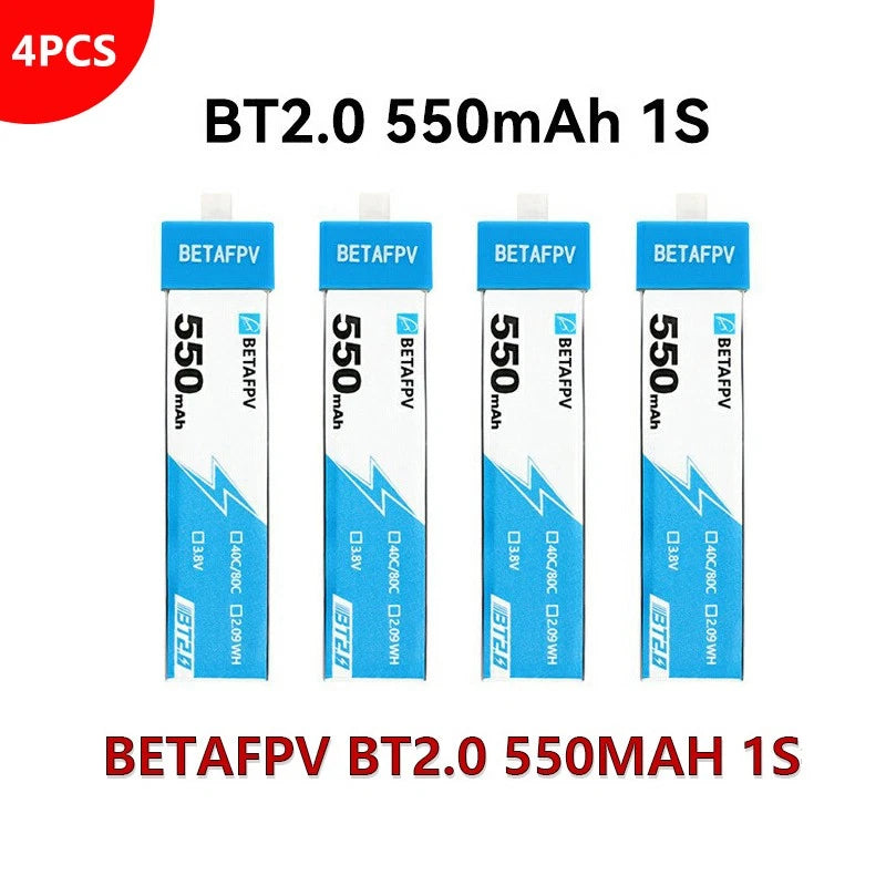 Betafpv BT2.0 550mAh 1S 40C Lipo Battery for Four-axis drone traversal machine