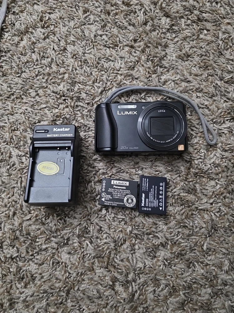 Panasonic LUMIX DMC-ZS25 Camera 2 Batteries Charger /32 Gib Sd card Fully Tested