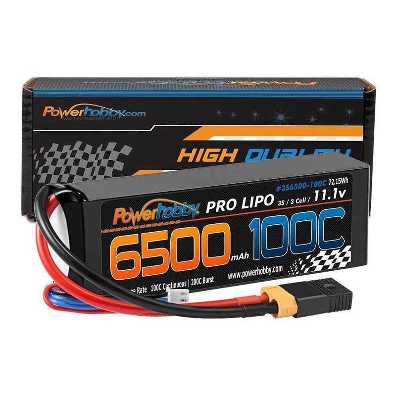 3S 11.1V 6500mAh 100C XT60 Lipo Battery + Adapter Powerhobby PHB3S6500100XT60 Battery