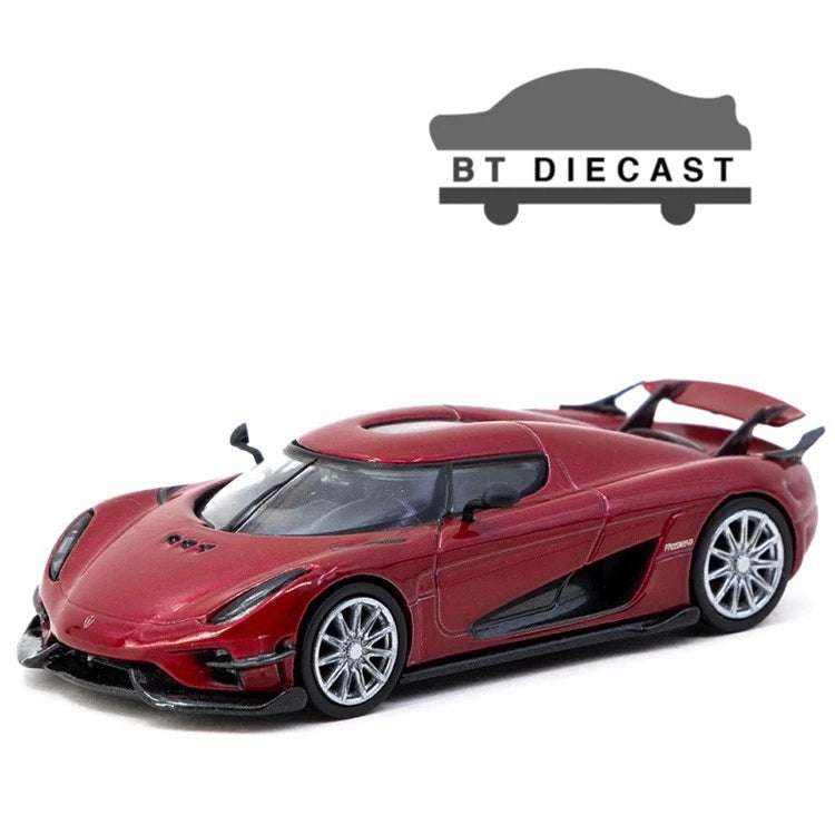 TARMAC WORKS KOENIGSEGG REGERA 1/64 DIECAST MODEL CAR RED METALLIC T64G-TL017-RE