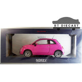 NOREV 2010 FIAT 500C 1/18 DIECAST MODEL CAR PINK 187752