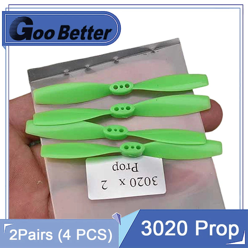 2Pairs (4 PCS)  3"x2 3020 Prop Propeller For 1104 Brushless Motor Mini RC Drone