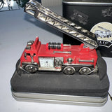 Relic Fire Truck Model Clock Desktop Paperweight New Battery. Battery