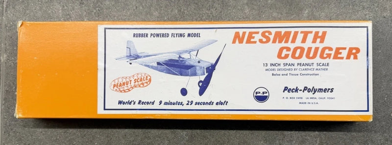 Peck Polymers Nesmith Couger PP-7 Peanut Scale Rubber Powered Free Flight Kit